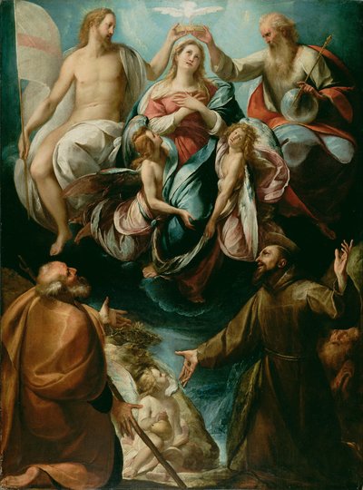 Couronnement de la Vierge avec les saints Joseph et François d